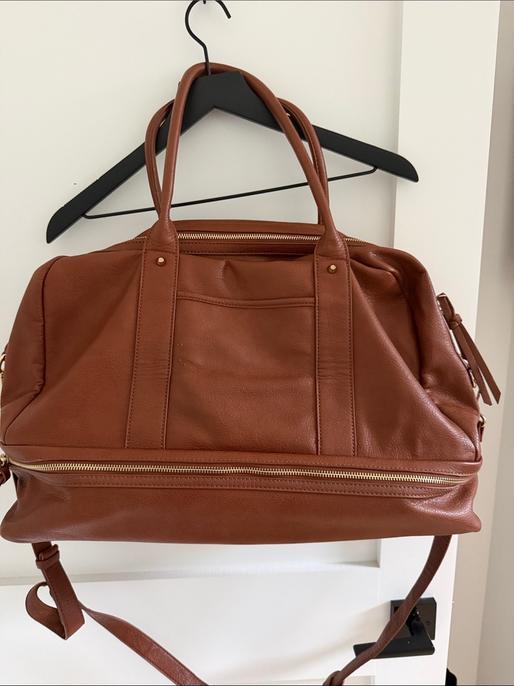 Tan Leather Weekend Bag